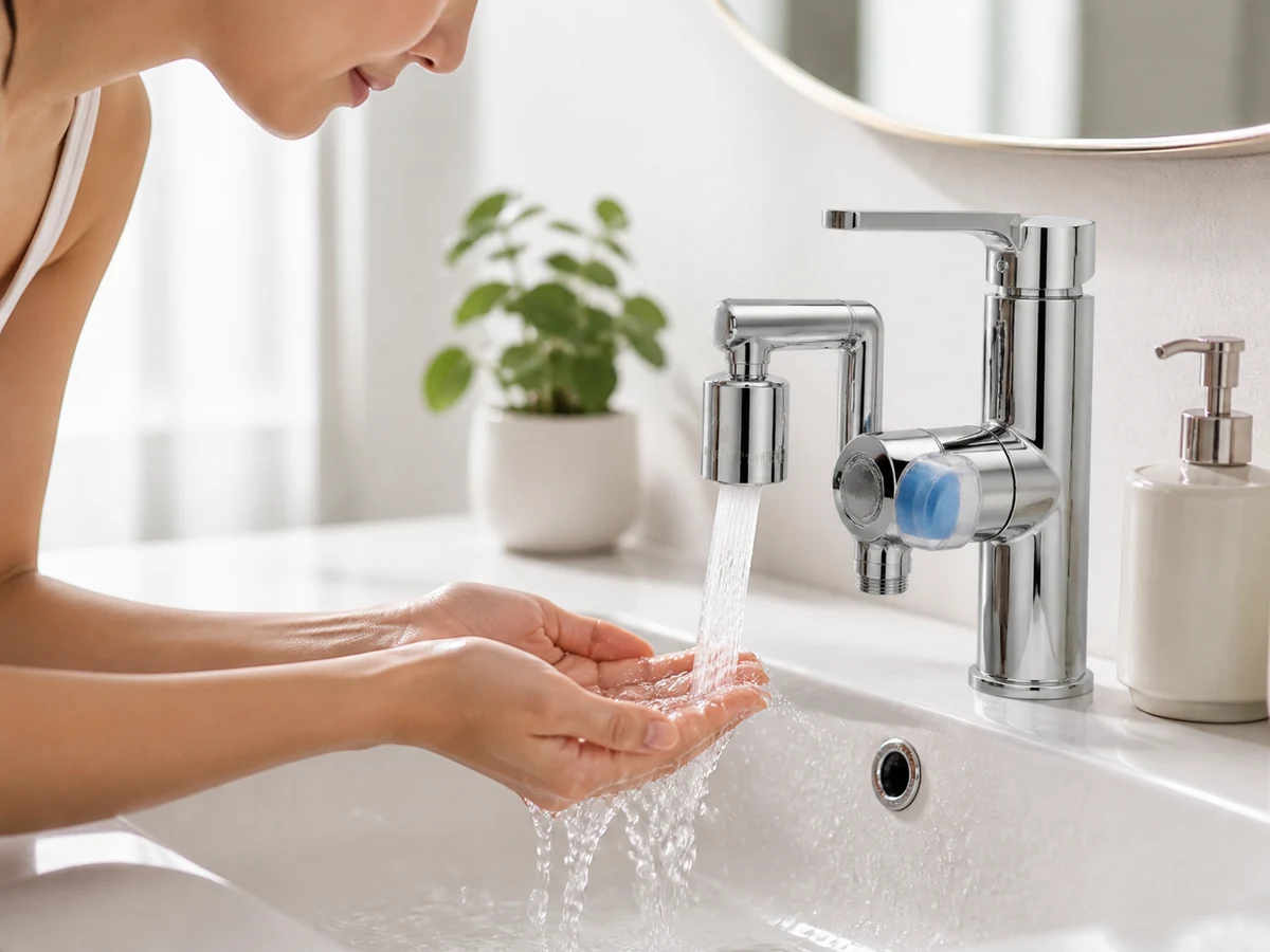 Bathroom sink micro-nano bubble water application