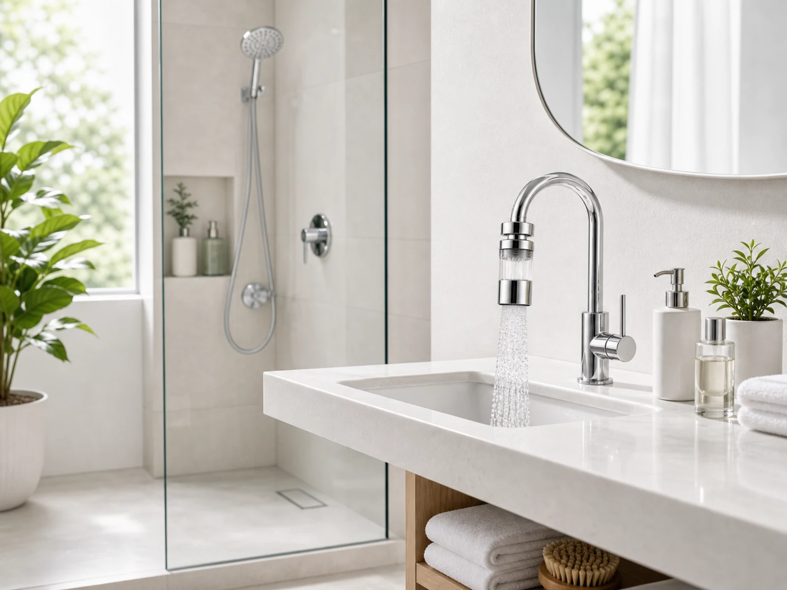 Sustainable bathroom routine